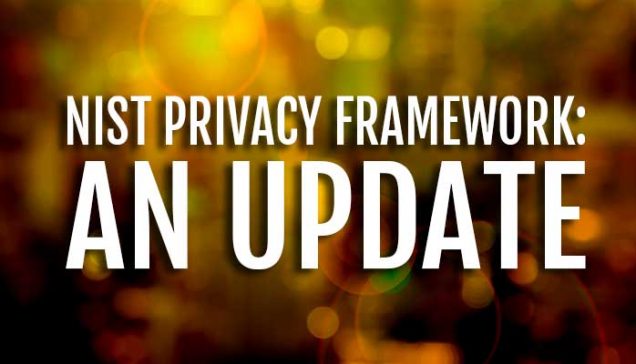 NIST Training. Privacy Framework Update